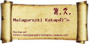 Malagurszki Katapán névjegykártya